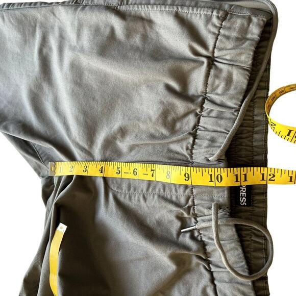 Express Womens Dark Tan Cotton Blend Mid-Rise Drawstring Waist Straight Leg Pant - Picture 7 of 8